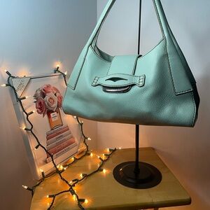 Tods Mint Green Leather Handbag
